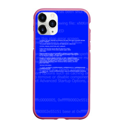 Чехол для iPhone 11 Pro Max матовый Синий экран смерти