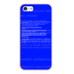 Чехол для iPhone 5/5S матовый Синий экран смерти
