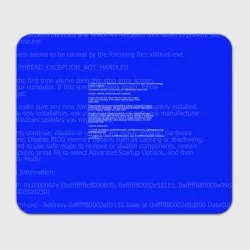 Прямоугольный коврик для мышки Синий экран смерти