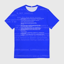 Мужская футболка 3D Синий экран смерти