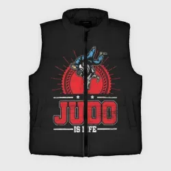 Мужской жилет утепленный 3D Judo is life