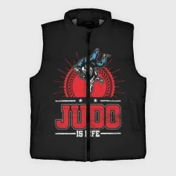 Мужской жилет утепленный 3D Judo is life