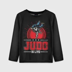 Детский лонгслив 3D Judo is life