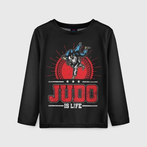 Детский лонгслив 3D Judo is life