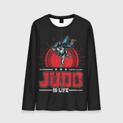 Мужской лонгслив 3D Judo is life