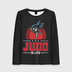 Женский лонгслив 3D Judo is life