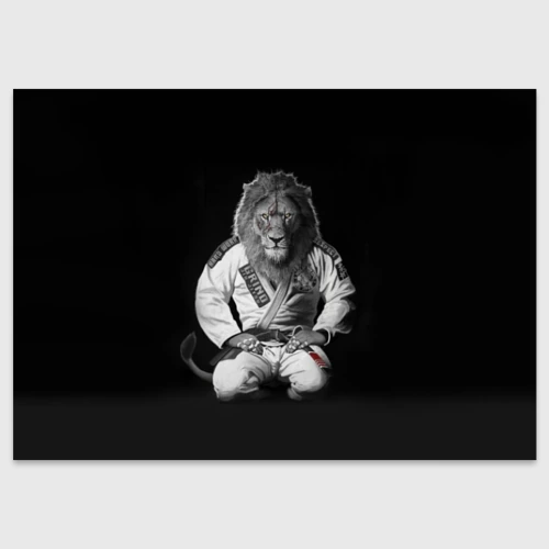 Поздравительная открытка Judo lion