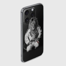 Чехол для iPhone 15 Pro силиконовый с защитой камеры Judo lion - фото 2