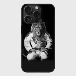 Чехол силиконовый для Apple iPhone 15 Pro матовый Judo lion