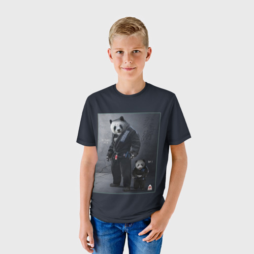 Детская футболка 3D с принтом PANDA, фото на моделе #1