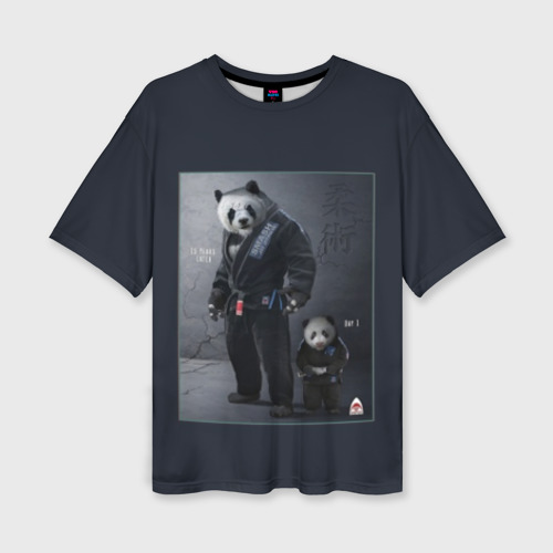 Женская футболка oversize 3D Panda, цвет 3D печать