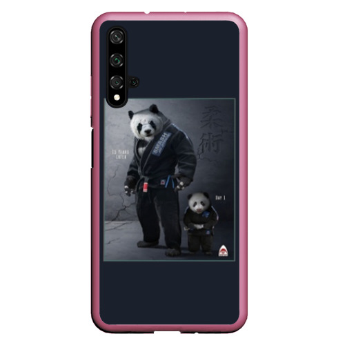 Чехол для Honor 20 Panda, цвет малиновый