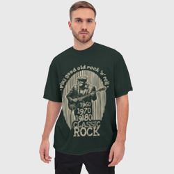 Мужская футболка oversize 3D Старый рок-н-ролл - фото 2