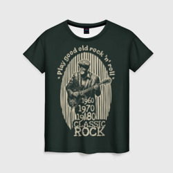 Женская футболка 3D Старый рок-н-ролл