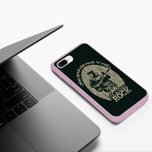Чехол для iPhone 7Plus/8 Plus матовый Старый рок-н-ролл, цвет розовый - фото 5
