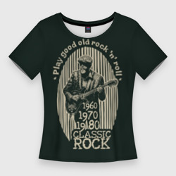 Женская футболка 3D Slim Старый рок-н-ролл