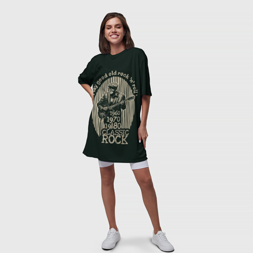 Платье-футболка 3D Старый рок-н-ролл, цвет 3D печать - фото 5