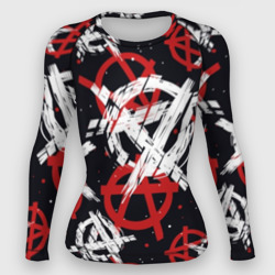 Женский рашгард 3D Анархия - паттерн