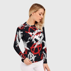 Женский рашгард 3D Анархия - паттерн - фото 2