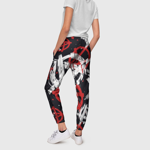 Женские брюки 3D Анархия, цвет 3D печать - фото 4