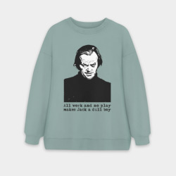 Женский свитшот oversize без начеса хлопок Сияние - Джек Николсон