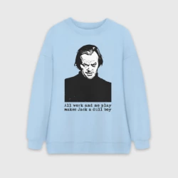 Женский свитшот oversize без начеса хлопок Сияние - Джек Николсон