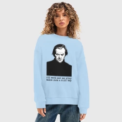 Женский свитшот oversize без начеса хлопок Сияние - Джек Николсон - фото 2