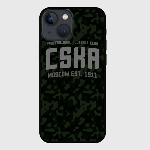 Чехол для iPhone 13 mini с принтом PFC CSKA, вид спереди #2