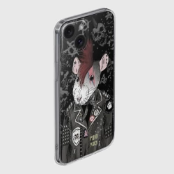 Чехол для iPhone 15 силиконовый с защитой камеры Крыса в косухе - фото 2