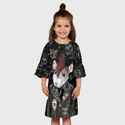 Детское платье 3D Крыса в косухе - фото 2