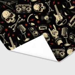 Бумага для упаковки 3D Гранж с черепами - фото 2