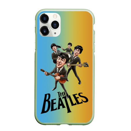 Чехол для iPhone 11 Pro матовый с принтом The Beatles - world legend, вид спереди #2