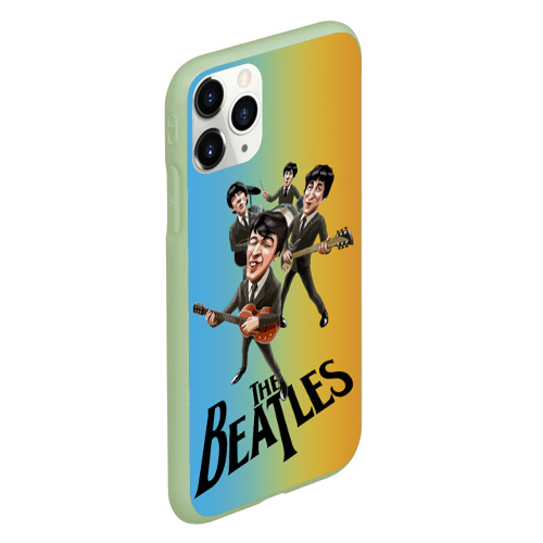 Чехол для iPhone 11 Pro матовый с принтом The Beatles - world legend, вид сбоку #3