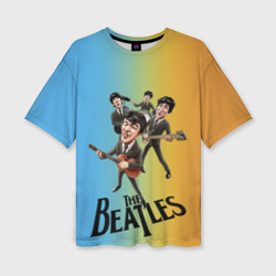 Женская футболка oversize 3D The Beatles - world legend