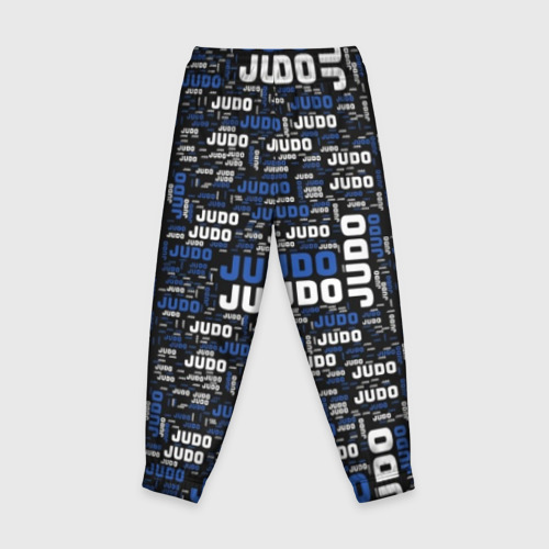 Детские брюки 3D с принтом Judo, вид сзади #1