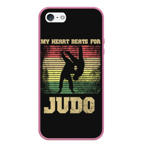 Чехол для iPhone 5/5S матовый Judo, цвет малиновый