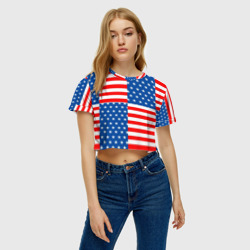 Женская футболка Crop-top 3D США - фото 2