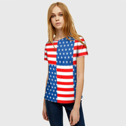 Женская футболка 3D США - фото 2