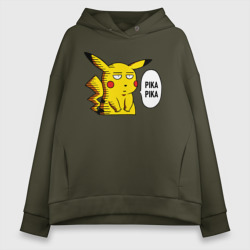 Женское худи Oversize хлопок Pika Pika Okay