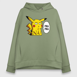 Женское худи Oversize хлопок Pika Pika Okay