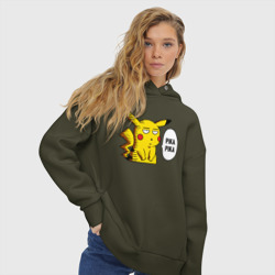 Женское худи Oversize хлопок Pika Pika Okay - фото 2