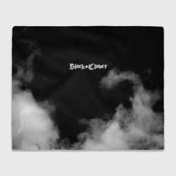 Плед 3D Логотип Черного Клевера в дымке