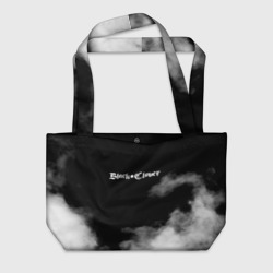 Пляжная сумка 3D Логотип Черного Клевера в дымке