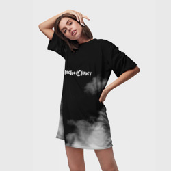 Платье-футболка 3D Логотип Черного Клевера в дымке - фото 2