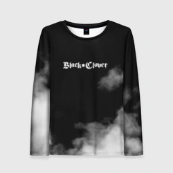 Женский лонгслив 3D Логотип Черного Клевера в дымке