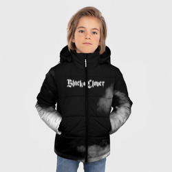 Зимняя куртка для мальчиков 3D Логотип Черного Клевера в дымке - фото 2