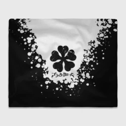 Плед 3D Логотип Черный Клевер точечный фон