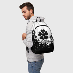 Рюкзак 3D Логотип Черный Клевер точечный фон - фото 2