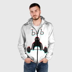 Мужская ветровка 3D ЪУЪ glitch - фото 2