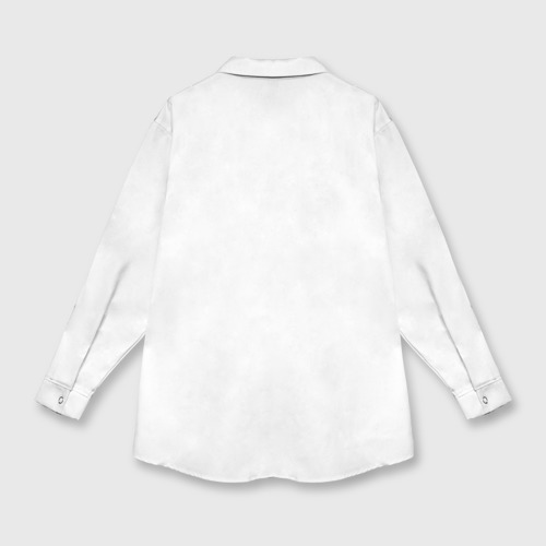 Женская рубашка oversize 3D с принтом ЪУЪ glitch, вид сзади #1